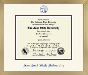 San Jose State University diploma frame - Icon in Chardonnay