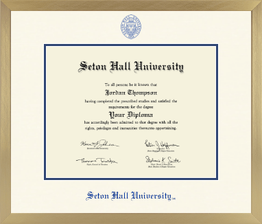 Seton Hall University diploma frame - Icon in Chardonnay