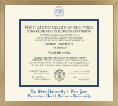 The SUNY Downstate Health Sciences University diploma frame - Icon in Chardonnay