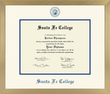 Santa Fe College diploma frame - Icon in Chardonnay