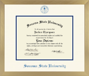 Sonoma State University diploma frame - Icon in Chardonnay