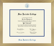 San Jacinto College diploma frame - Icon in Chardonnay
