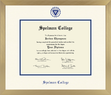 Spelman College diploma frame - Icon in Chardonnay