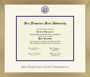 San Francisco State University diploma frame - Icon in Chardonnay