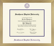 Southwest Baptist University diploma frame - Icon in Chardonnay