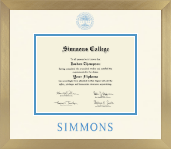 Simmons College diploma frame - Icon in Chardonnay