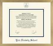 Yale Divinity School diploma frame - Icon in Chardonnay