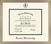 Xavier University diploma frame - Icon in Light Champagne