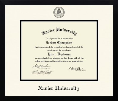 Xavier University diploma frame - Icon in Gotham