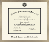 Virginia Commonwealth University diploma frame - Icon in Light Champagne