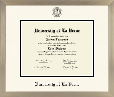 University of La Verne diploma frame - Icon in Light Champagne