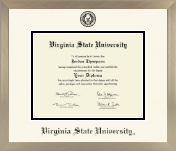 Virginia State University diploma frame - Icon in Light Champagne
