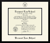 Vermont Law School diploma frame - Icon in Gotham