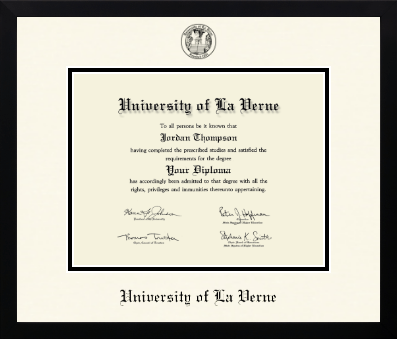 University of La Verne diploma frame - Icon in Gotham