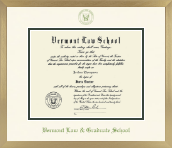 Vermont Law School diploma frame - Icon in Chardonnay
