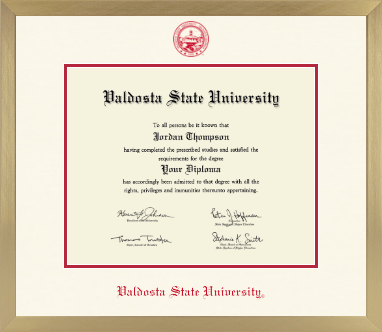 Valdosta State University diploma frame - Icon in Chardonnay