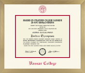 Vassar College diploma frame - Icon in Chardonnay