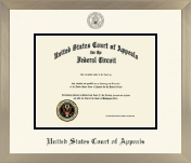 The United States Court of Appeals diploma frame - Icon in Light Champagne