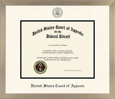 The United States Court of Appeals diploma frame - Icon in Light Champagne
