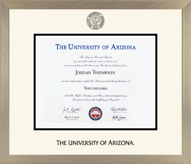 The University of Arizona diploma frame - Icon in Light Champagne