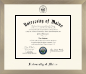 The University of Maine Orono diploma frame - Icon in Light Champagne
