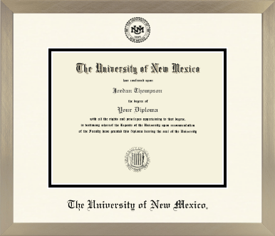 The University of New Mexico diploma frame - Icon in Light Champagne