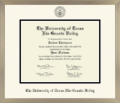 The University of Texas Rio Grande Valley diploma frame - Icon in Light Champagne