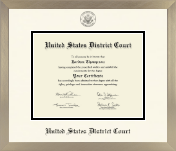 United States District Court diploma frame - Icon in Light Champagne