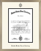 United States Naval Academy diploma frame - Icon in Light Champagne