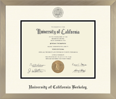 University of California Berkeley diploma frame - Icon in Light Champagne