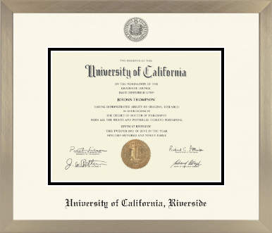 University of California Riverside diploma frame - Icon in Light Champagne
