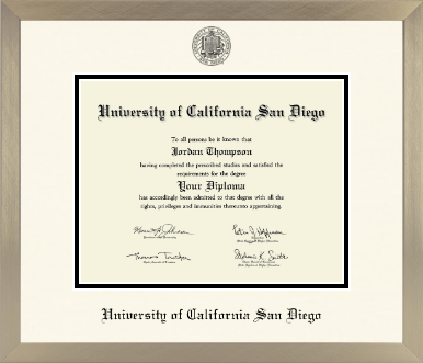 University of California San Diego diploma frame - Icon in Light Champagne