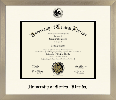 University of Central Florida diploma frame - Icon in Light Champagne