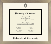 University of Cincinnati diploma frame - Icon in Light Champagne