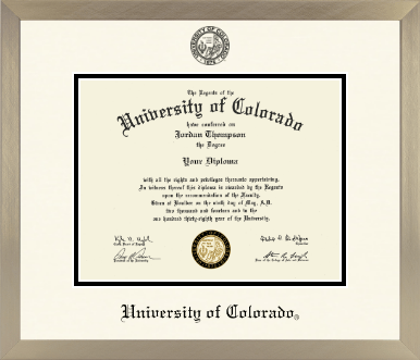 University of Colorado diploma frame - Icon in Light Champagne
