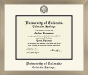 University of Colorado Colorado Springs diploma frame - Icon in Light Champagne