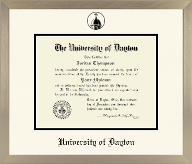 University of Dayton diploma frame - Icon in Light Champagne