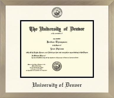 University of Denver diploma frame - Icon in Light Champagne