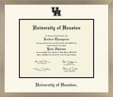 University of Houston diploma frame - Icon in Light Champagne