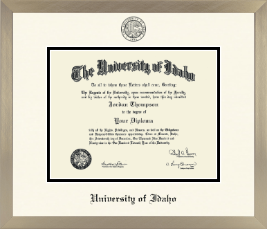 University of Idaho diploma frame - Icon in Light Champagne