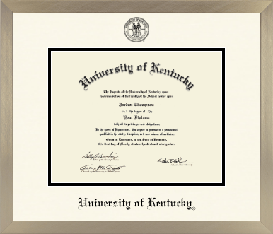 University of Kentucky diploma frame - Icon in Light Champagne