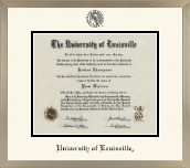 University of Louisville diploma frame - Icon in Light Champagne
