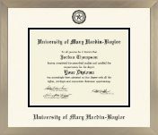 University of Mary Hardin-Baylor diploma frame - Icon in Light Champagne