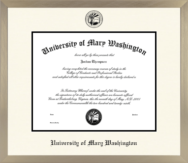 University of Mary Washington diploma frame - Icon in Light Champagne