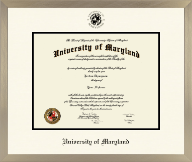 University of Maryland, College Park diploma frame - Icon in Light Champagne
