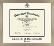 University of Massachusetts Boston diploma frame - Icon in Light Champagne