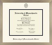 University of Massachusetts Global diploma frame - Icon in Light Champagne