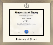 University of Miami diploma frame - Icon in Light Champagne