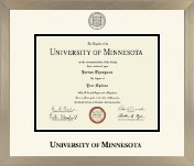 University of Minnesota diploma frame - Icon in Light Champagne