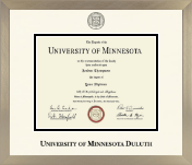 University of Minnesota Duluth diploma frame - Icon in Light Champagne